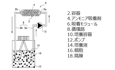 アンモニア吸着剤および除去方法