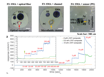 直径1mm以下の多機能ファイバ