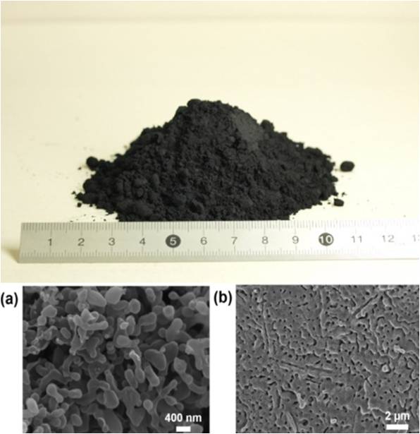オープンセル型ポーラス炭素